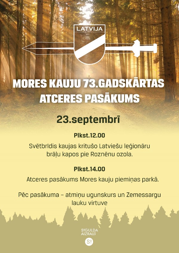 Mores kauju 73.gadskārtas atceres pasākums